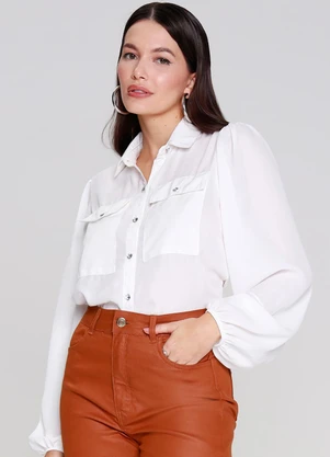 Outlet - Camisa Juliete Branco - OUTLET