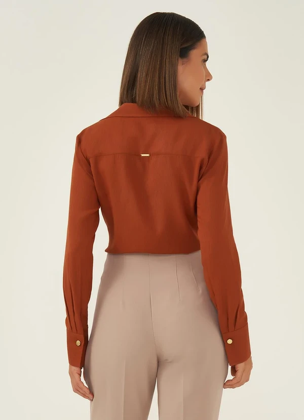 Principessa - Camisa Manga Longa Terracota Nívea 2