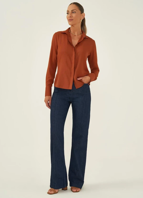 Principessa - Camisa Manga Longa Terracota Nívea 5