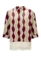 Lunender - Camisa Mullet com Mangas 3/4 Bordo - variação: Bordo