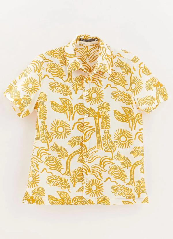 Bento - Camisa Ventinho com Botões Amarelo