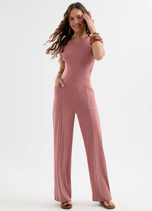 Cativa - Macacão em Algodão Rosa - CATIVA