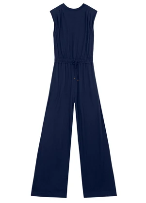 Essendi - Macacão Feminino Muscle em Moletinho Azul - ESSENDI