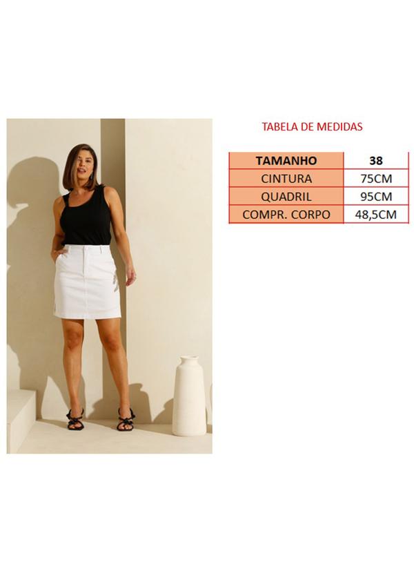 Rafree - Saia Acima do Joelho Branco 3
