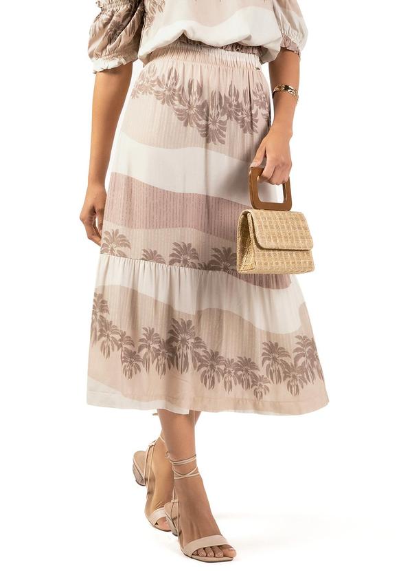 Marialícia - Saia Feminino Adulto Laranja