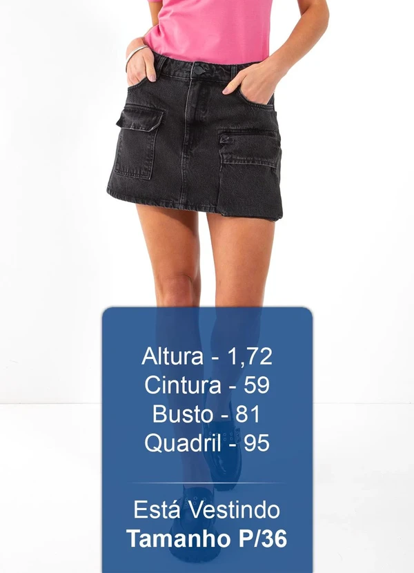 Colcci - Saia Jeans Preta 5