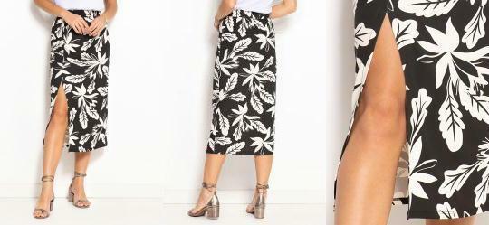 Saia Lpis Longuete Floral Dark