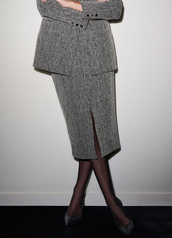 Principessa - Saia Longuete em Tweed Madisson Preto