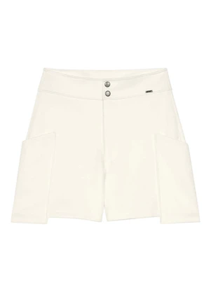 Marialícia - Short Feminino Bolsos Utilitários Bege - MARIALÍCIA