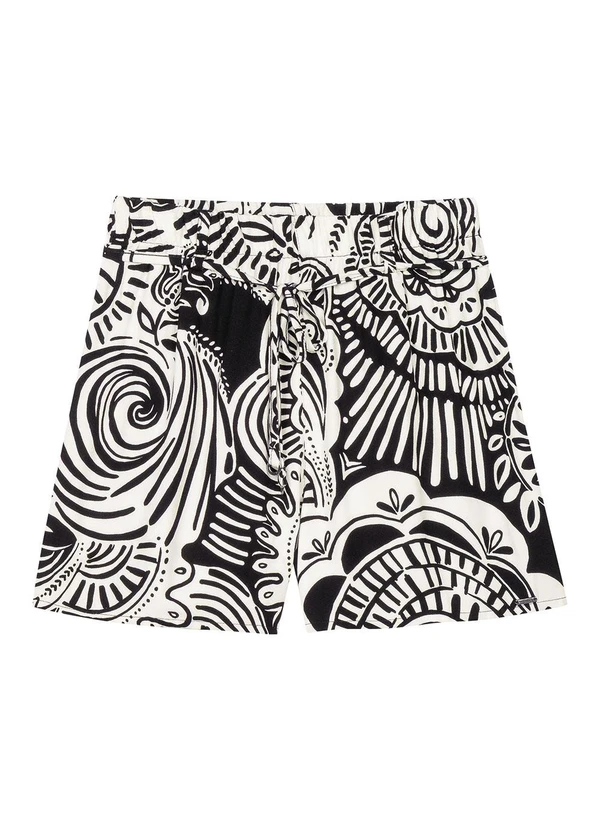 Marialícia - Short Feminino com Cinto Bege 3