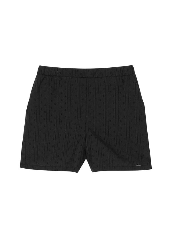 Marialícia - Short Feminino Texturizado com Forro Preto 1