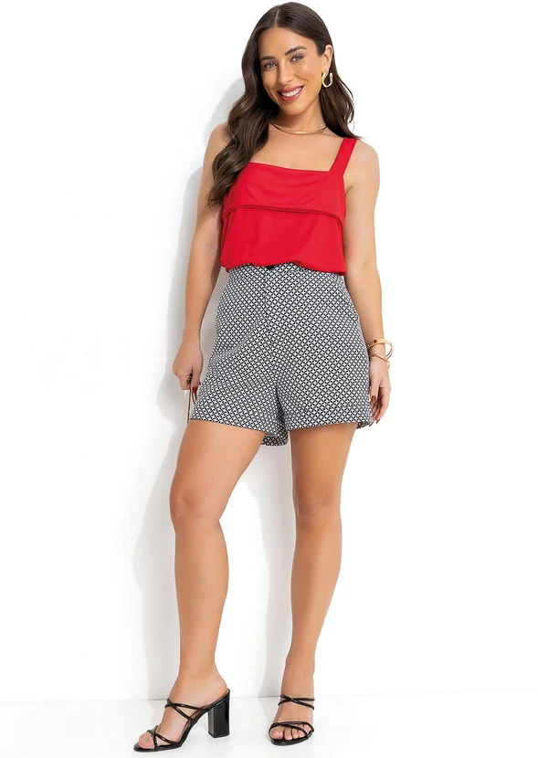 Moda Pop - Short Pied de Poule em Malha Piquet 3