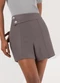 Lunender - Shorts com Elástico e Botões no Cós Preto - variação: Cinza