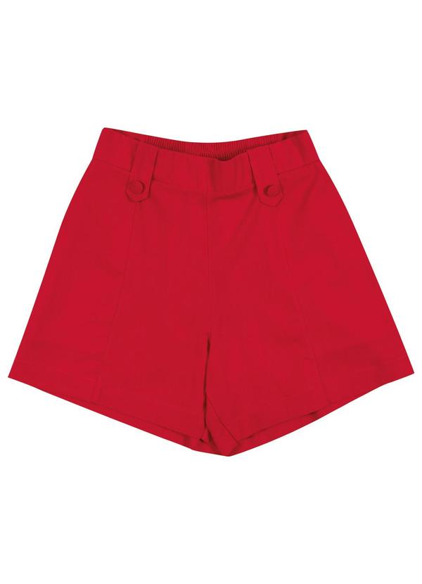 Cativa - Shorts em Tecido com Forro Vermelho