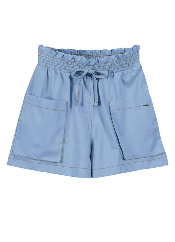 Marialícia - Shorts Feminino Adulto Azul 3