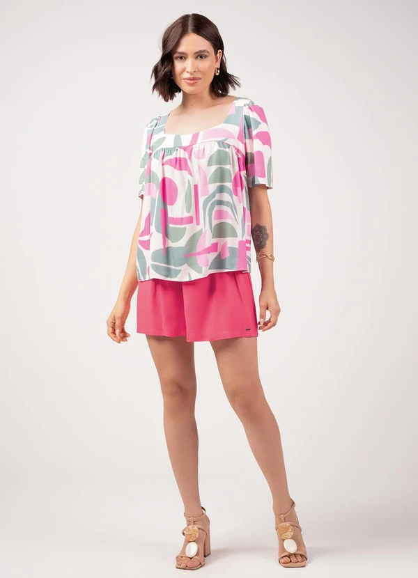 Marialícia - Shorts Feminino Adulto Rosa 3