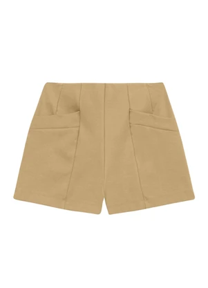 Essendi - Shorts Feminino em Malha Marrom - ESSENDI