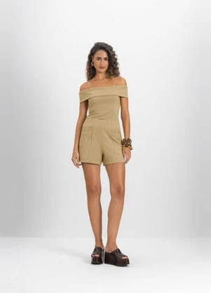Essendi - Shorts Feminino em Malha Marrom - ESSENDI