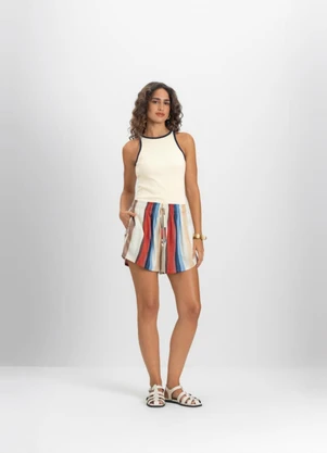 Essendi - Shorts Feminino em Viscose Natural - ESSENDI