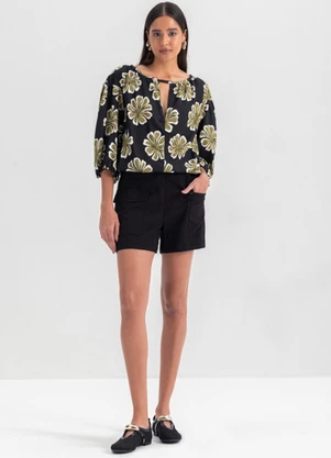 Essendi - Shorts Femininos Alfaiataria  Preto - ESSENDI