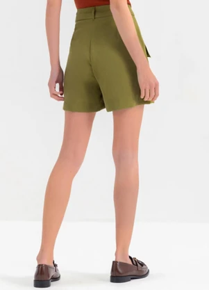 Essendi - Shorts Femininos Alfaiataria  Verde - ESSENDI