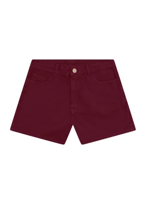 Essendi - Shorts Jeans Feminino Bordo - ESSENDI
