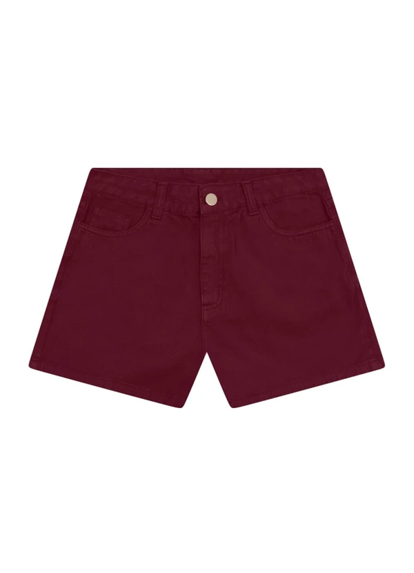 Essendi - Shorts Jeans Feminino Bordo