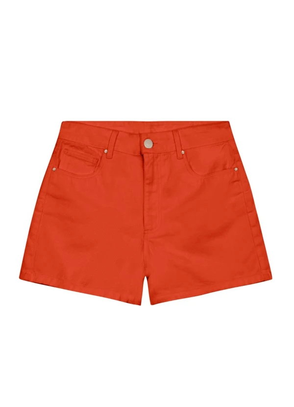 Essendi - Shorts Jeans Feminino Vermelho