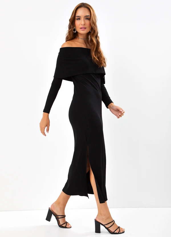 Colcci - Vestido Canelado Preto 5