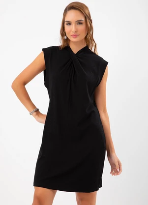 Colcci - Vestido Canelado Preto - COLCCI