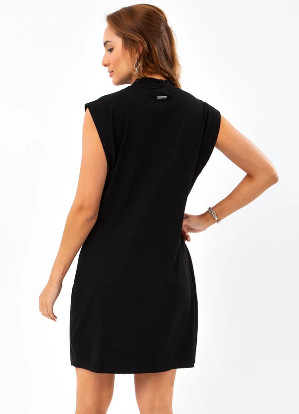 Colcci - Vestido Canelado Preto 2
