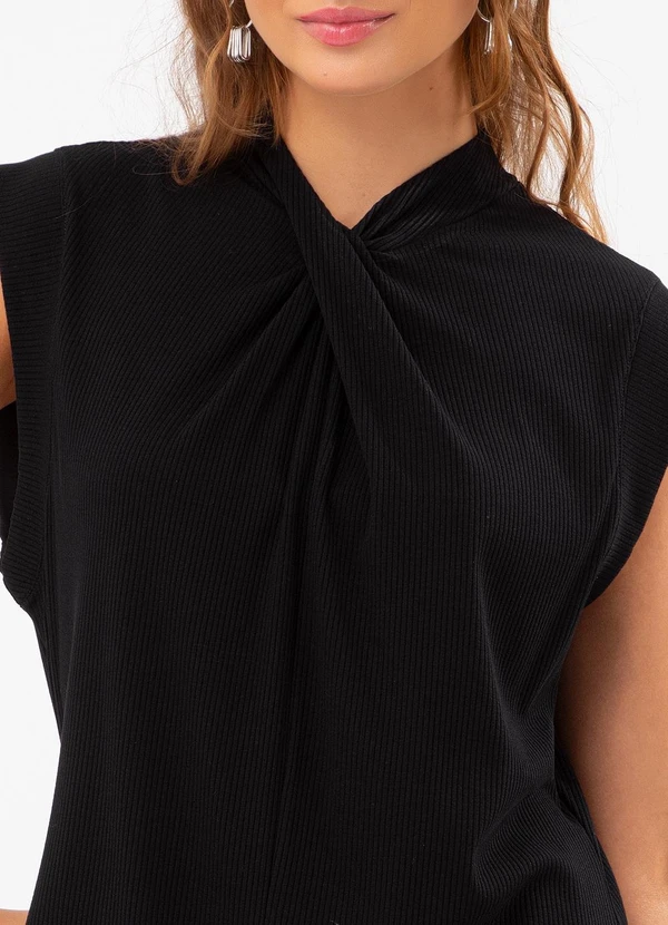 Colcci - Vestido Canelado Preto 6