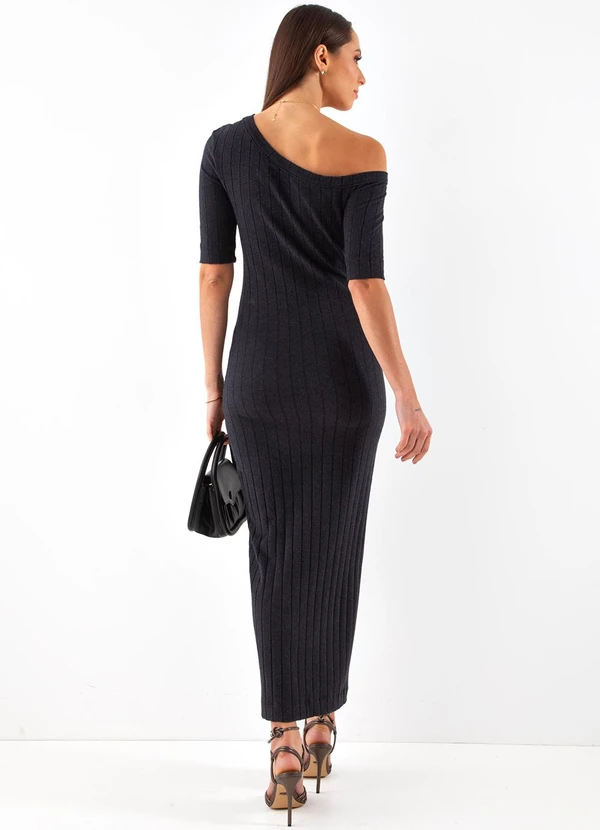 Colcci - Vestido Canelado Preto 2