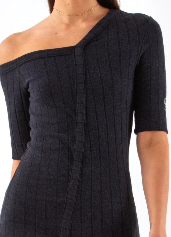 Colcci - Vestido Canelado Preto 4