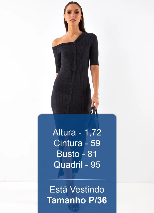 Colcci - Vestido Canelado Preto 5