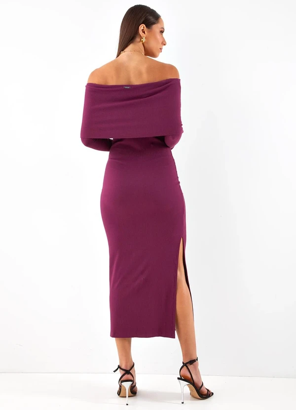 Colcci - Vestido Canelado Roxo 2