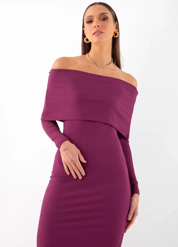 Colcci - Vestido Canelado Roxo 3