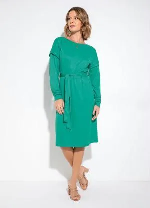 Queima Estoque - Vestido com Amarração Verde - QUEIMA ESTOQUE