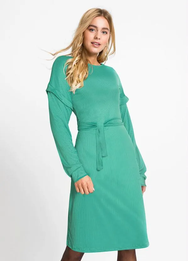 Queima Estoque - Vestido com Amarração Verde 3