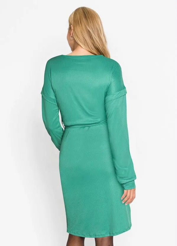 Queima Estoque - Vestido com Amarração Verde 4