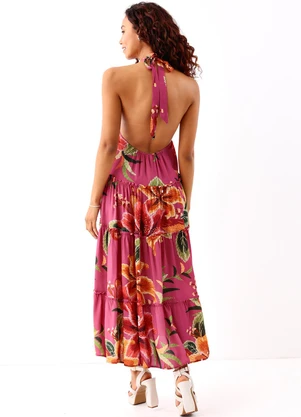 Farm - Vestido Cropped Bordando Flor - FARM