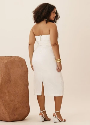 Elegance - Vestido Diamond Tomara que Caia Off White - ELEGANCE
