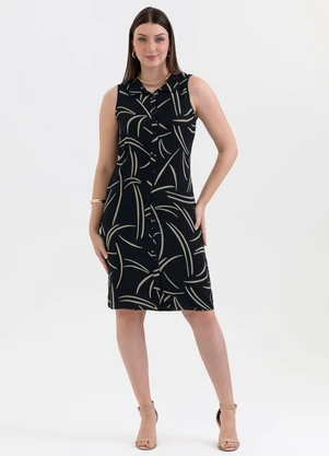 Habana - Vestido em Viscose Preto - HABANA