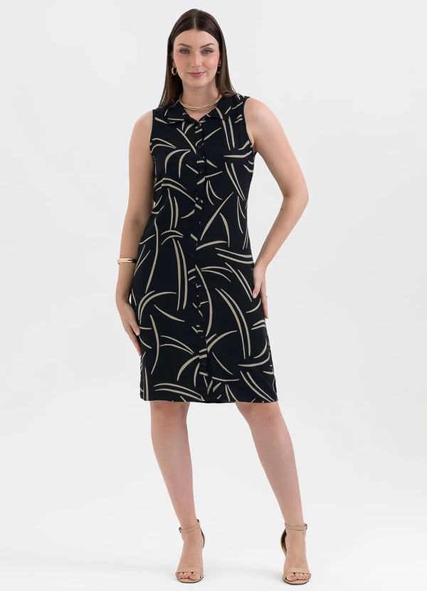Habana - Vestido em Viscose Preto