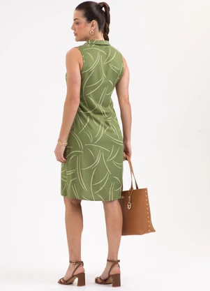 Habana - Vestido em Viscose Verde - HABANA