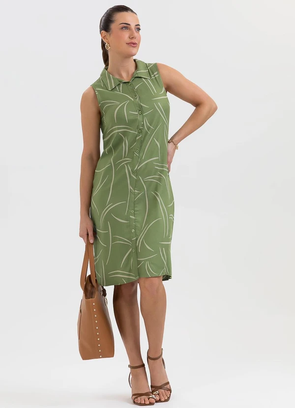 Habana - Vestido em Viscose Verde
