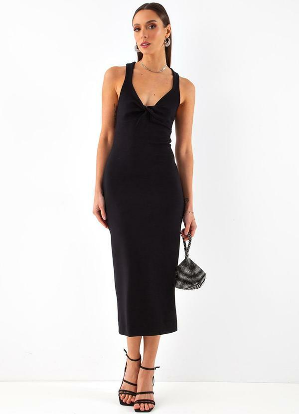 Colcci - Vestido Estampado Preto