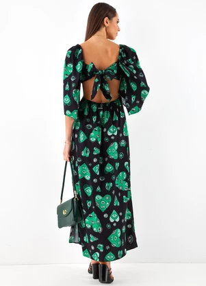 Colcci - Vestido Estampado Preto - COLCCI