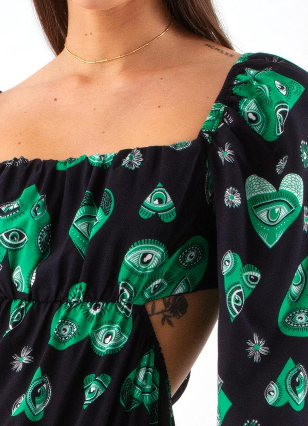 Colcci - Vestido Estampado Preto 3