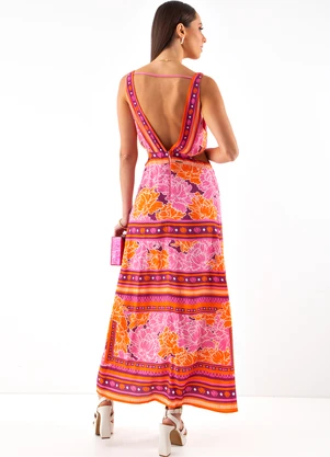 Colcci - Vestido Estampado Rosa - COLCCI